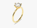 Load image into Gallery viewer, 6-prong Solitaire Round Cut Moissanite Engagement Ring (1.50 Ct)
