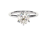 Load image into Gallery viewer, 6-prong Solitaire Round Cut Moissanite Engagement Ring (1.50 Ct)
