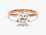 Load image into Gallery viewer, 6-prong Solitaire Round Cut Moissanite Engagement Ring (2.00 Ct)
