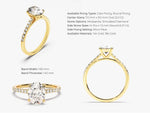 Load image into Gallery viewer, Cathedral Oval Cut Moissanite Engagement Ring With Pave Set Side Stones (2.00 Ct)
