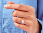 Load image into Gallery viewer, Cathedral Oval Cut Moissanite Engagement Ring With Pave Set Side Stones (2.00 Ct)
