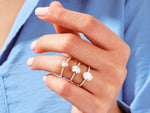Load image into Gallery viewer, Cathedral Oval Cut Moissanite Engagement Ring With Pave Set Side Stones (2.00 Ct)
