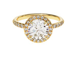 Load image into Gallery viewer, Round Cut Moissanite Round Halo Engagement Ring (1.50 Ct)
