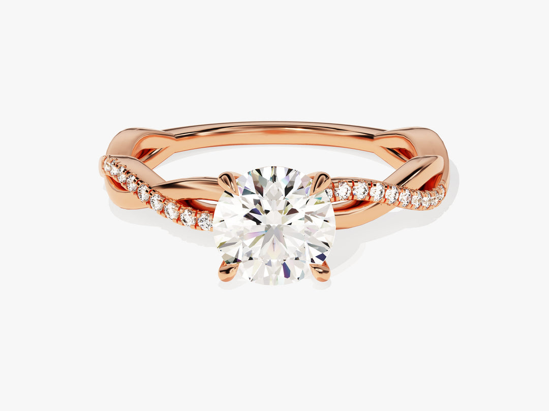 Twist Moissanite Engagement Ring (1.00 Ct)