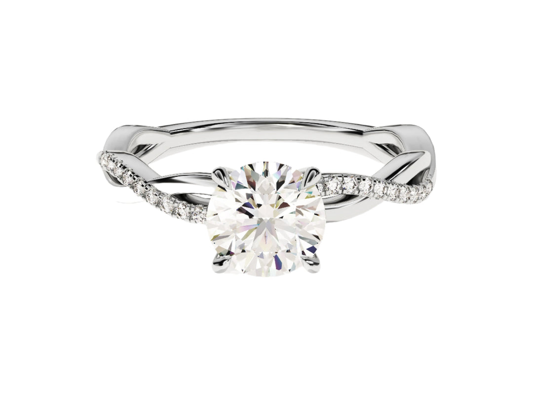 Twist Moissanite Engagement Ring (1.00 Ct)