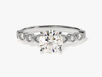 Load image into Gallery viewer, Milgrain Marquise Side Stone Moissanite Engagement Ring (1.00 Ct)
