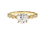 Load image into Gallery viewer, Milgrain Marquise Side Stone Moissanite Engagement Ring (1.00 Ct)
