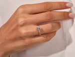 Load image into Gallery viewer, Cluster Accent Round Cut Moissanite Engagement Ring (1.00 Ct)
