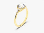 Load image into Gallery viewer, Cluster Accent Round Cut Moissanite Engagement Ring (1.50 Ct)
