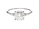 Load image into Gallery viewer, Cluster Accent Round Cut Moissanite Engagement Ring (1.50 Ct)
