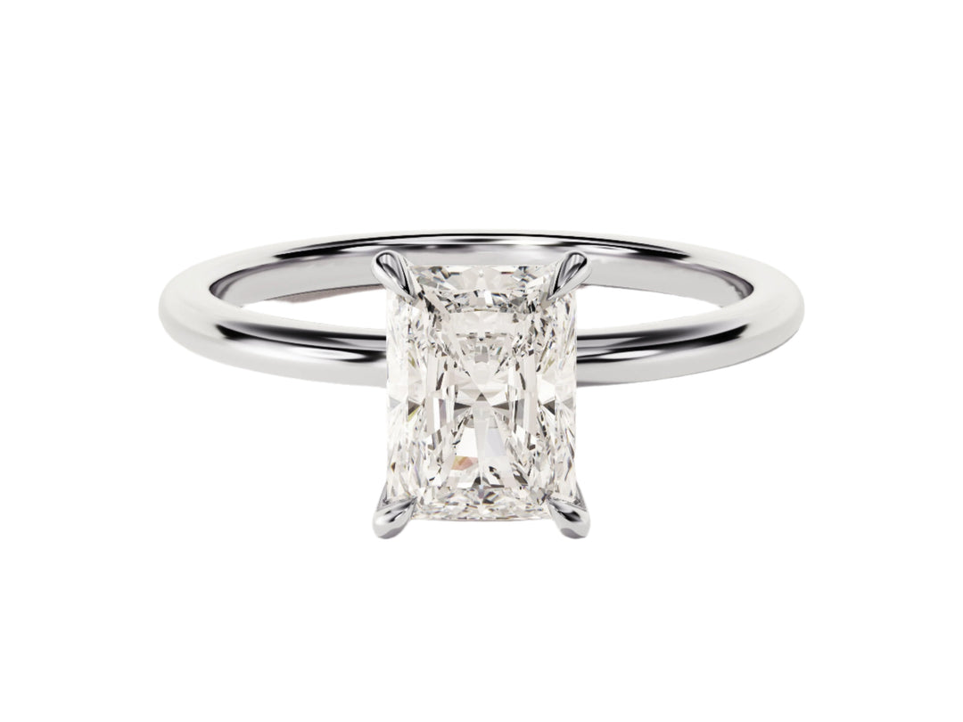 Radiant Cut Solitaire Moissanite Engagement Ring (1.50 Ct)