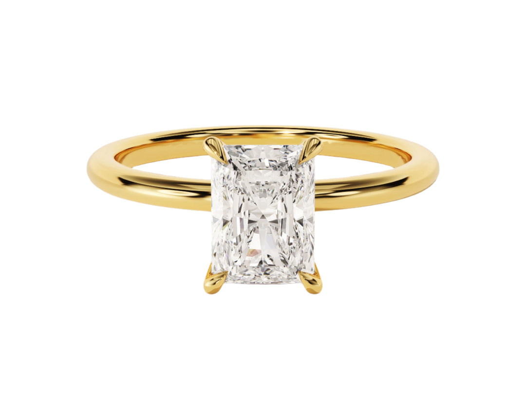 Radiant Cut Solitaire Moissanite Engagement Ring (1.50 Ct)