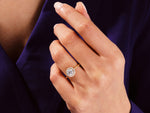 Load image into Gallery viewer, Twisted Halo Moissanite Engagement Ring (1.00 Ct)
