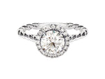 Load image into Gallery viewer, Twisted Halo Moissanite Engagement Ring (1.00 Ct)
