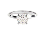 Load image into Gallery viewer, Knife Edge Round Moissanite Engagement Ring (1.00 Ct)
