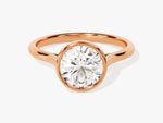 Load image into Gallery viewer, Round Bezel Solitaire Moissanite Engagement Ring (1.50 Ct)
