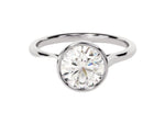 Load image into Gallery viewer, Round Bezel Solitaire Moissanite Engagement Ring (1.50 Ct)
