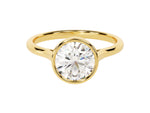 Load image into Gallery viewer, Round Bezel Solitaire Moissanite Engagement Ring (1.50 Ct)
