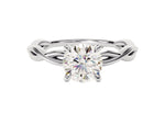 Load image into Gallery viewer, Twisted Solitaire Moissanite Engagement Ring (1.00 Ct)
