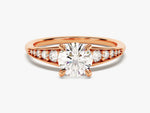 Load image into Gallery viewer, Pave Crown Moissanite Engagement Ring (1.00 Ct)
