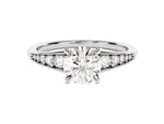 Load image into Gallery viewer, Pave Crown Moissanite Engagement Ring (1.00 Ct)
