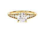 Load image into Gallery viewer, Pave Crown Moissanite Engagement Ring (1.00 Ct)
