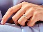 Load image into Gallery viewer, Three Stone Moissanite Engagement Ring With Emerald Cut Accents (1.40 Ct)
