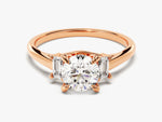 Load image into Gallery viewer, Three Stone Moissanite Engagement Ring With Emerald Cut Accents (1.40 Ct)
