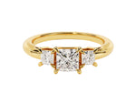 Load image into Gallery viewer, Princess Cut Three Stone Moissanite Engagement Ring (1.00 Ct)
