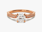 Load image into Gallery viewer, Vintage Inspired Moissanite Engagement Ring With Adorned Cathedral (1.00 Ct)
