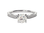 Load image into Gallery viewer, Vintage Inspired Moissanite Engagement Ring With Adorned Cathedral (1.00 Ct)
