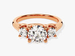 Load image into Gallery viewer, Trellis Three Stone Round Moissanite Engagement Ring (2.00 Ct Tw)
