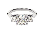 Load image into Gallery viewer, Trellis Three Stone Round Moissanite Engagement Ring (2.00 Ct Tw)
