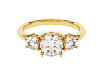 Load image into Gallery viewer, Classic Basket Set Three Stone Round Moissanite Engagement Ring (1.50 Ct Tw)
