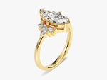 Load image into Gallery viewer, Vintage Cluster Marquise Cut Moissanite Engagement Ring (1.50 Ct)
