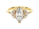 Load image into Gallery viewer, Vintage Cluster Marquise Cut Moissanite Engagement Ring (1.50 Ct)
