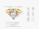 Load image into Gallery viewer, Vintage Cluster Marquise Cut Moissanite Engagement Ring (1.50 Ct)
