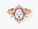 Load image into Gallery viewer, Vintage Halo Oval Moissanite Engagement Ring (1.50 Ct)
