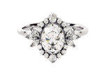 Load image into Gallery viewer, Vintage Halo Oval Moissanite Engagement Ring (1.50 Ct)
