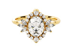 Load image into Gallery viewer, Vintage Halo Oval Moissanite Engagement Ring (1.50 Ct)
