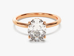 Load image into Gallery viewer, Hidden Halo Oval Moissanite Engagement Ring (2.00 Ct)
