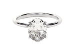 Load image into Gallery viewer, Hidden Halo Oval Moissanite Engagement Ring (2.00 Ct)
