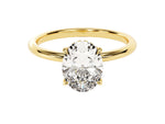 Load image into Gallery viewer, Hidden Halo Oval Moissanite Engagement Ring (2.00 Ct)
