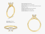 Load image into Gallery viewer, Asscher Cut Moissanite Engagement Ring With Pave Set Side Stones (1.00 Ct)
