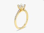 Load image into Gallery viewer, Asscher Cut Moissanite Engagement Ring With Pave Set Side Stones (1.00 Ct)
