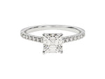 Load image into Gallery viewer, Asscher Cut Moissanite Engagement Ring With Pave Set Side Stones (1.00 Ct)
