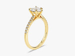 Load image into Gallery viewer, Heart Cut Moissanite Engagement Ring With Pave Set Side Stones (1.00 Ct)
