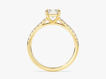 Load image into Gallery viewer, Radiant Cut Moissanite Engagement Ring With Pave Set Side Stones (1.00 Ct)
