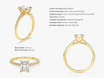 Load image into Gallery viewer, Radiant Cut Moissanite Engagement Ring With Pave Set Side Stones (1.00 Ct)
