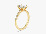 Load image into Gallery viewer, Radiant Cut Moissanite Engagement Ring With Pave Set Side Stones (1.00 Ct)
